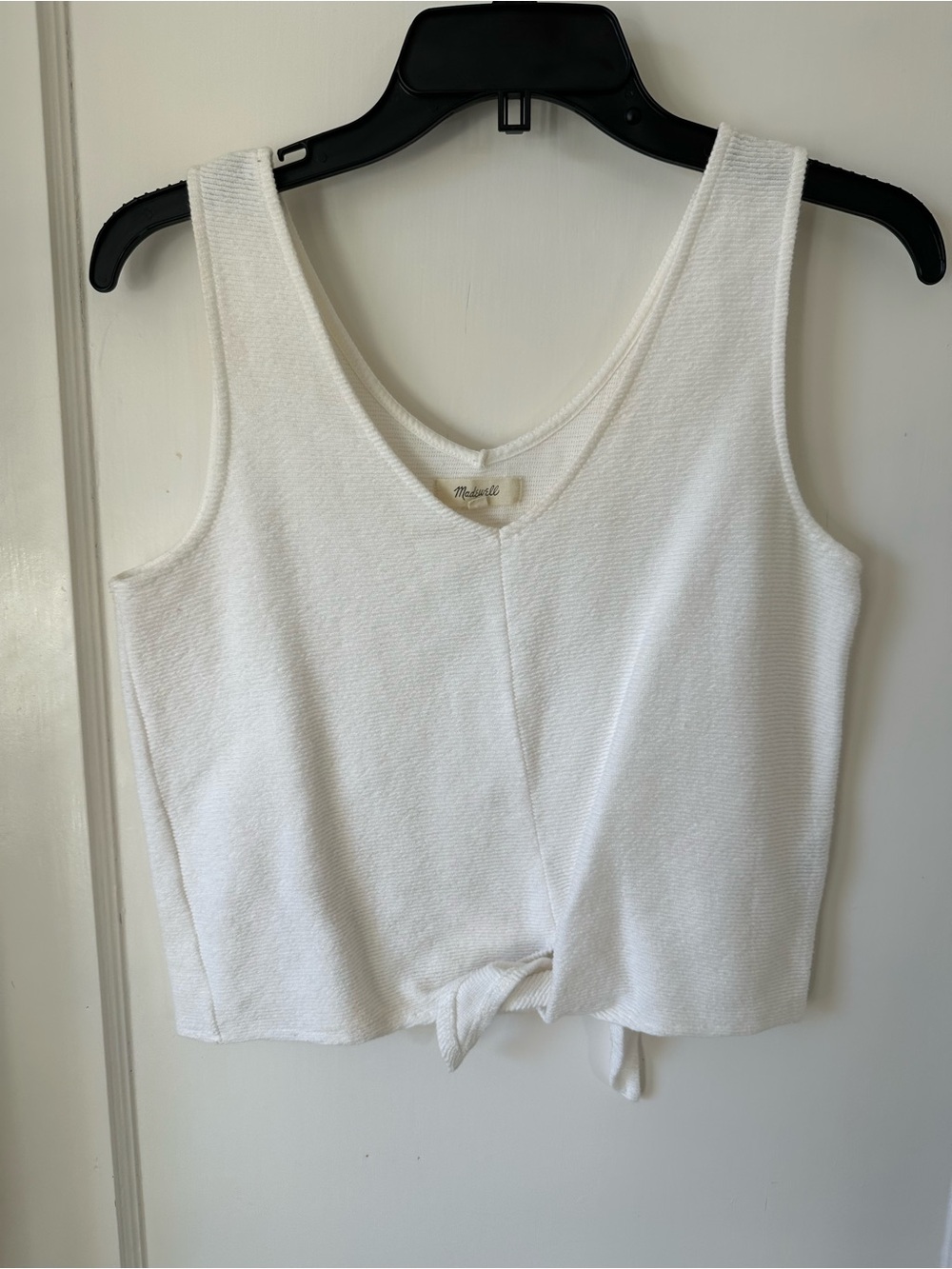 Madewell Cotton Tie-front Tank in White
